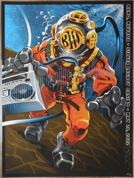 2022 311 Reno Silkscreen Concert Poster By Nate Dino Jojos Posters