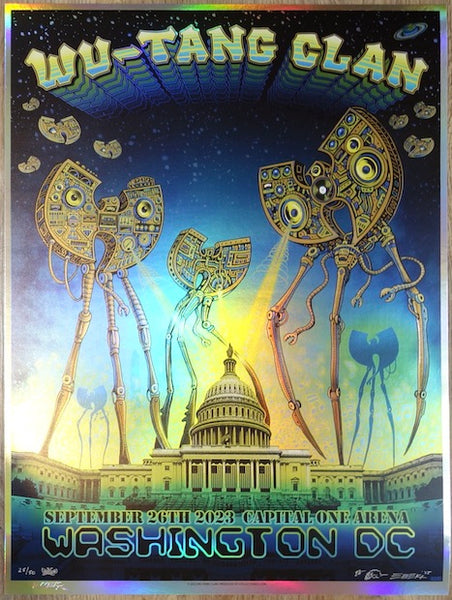 2023 Wu-Tang Clan - Washington DC Foil Variant Concert Poster by 