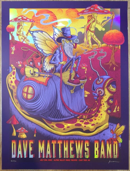 Dave Matthews Band Foil Poster hotsell 2019 Drive In SPAC New York Mega Phone dmb