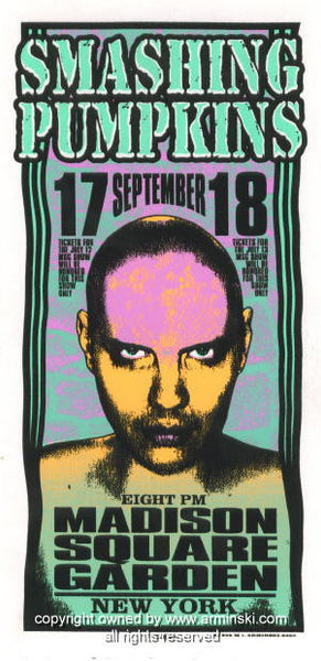 1996 Smashing Pumpkins - NYC Silkscreen Concert Poster by Mark Arminski  (MA-9630)