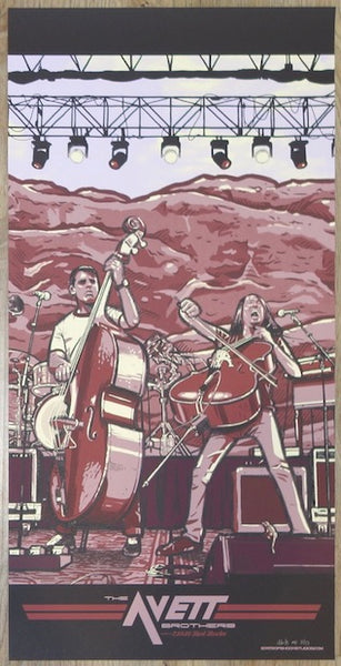 2021 The Avett Brothers Red Rocks II Silkscreen Concert Poster