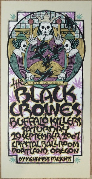 2007 The Black Crowes - Portland Silkscreen Concert Poster by