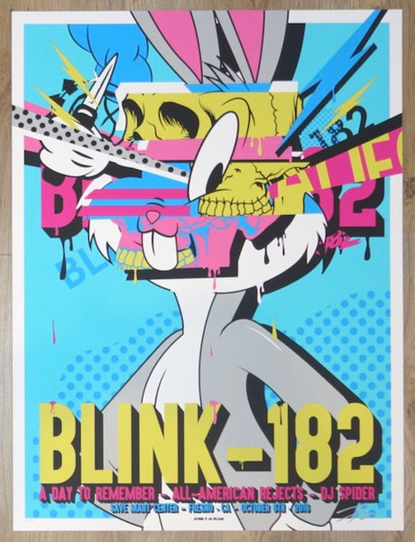 2016 Blink-182 - by Williams Silkscreen Ian | Fresno Poster JoJo\'s Posters Concert