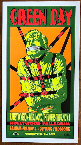 1994 Green Day - Los Angeles Silkscreen Concert Poster by TAZ ...