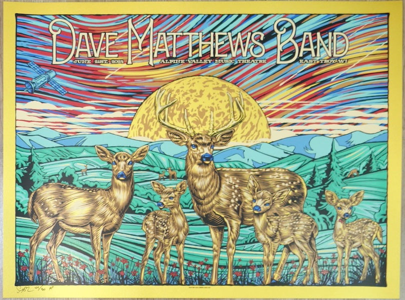 2024 Dave Matthews Band - Alpine I Silkscreen Concert Poster by Todd Slater