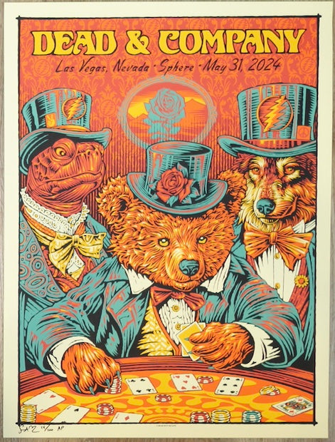 2024 Dead & Company - Las Vegas Silkscreen Concert Poster by Todd Slater