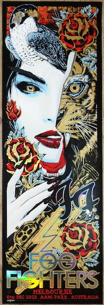 2023 Foo Fighters - Melbourne II Foil Variant Concert Poster by Rhys Cooper