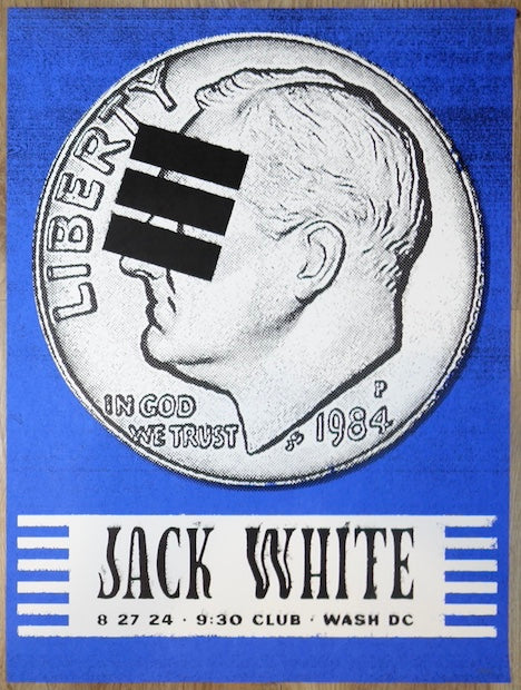 2024 Jack White - DC II Silkscreen Concert Poster by Matthew Jacobson