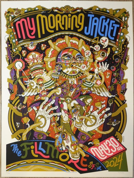 2024 My Morning Jacket - San Francisco III Silkscreen Concert Poster by Guy Burwell