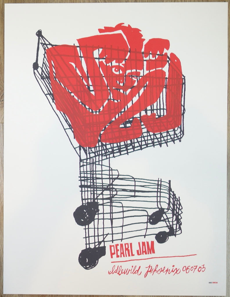 2003 Pearl Jam - Phoenix Silkscreen Concert Poster by Ames