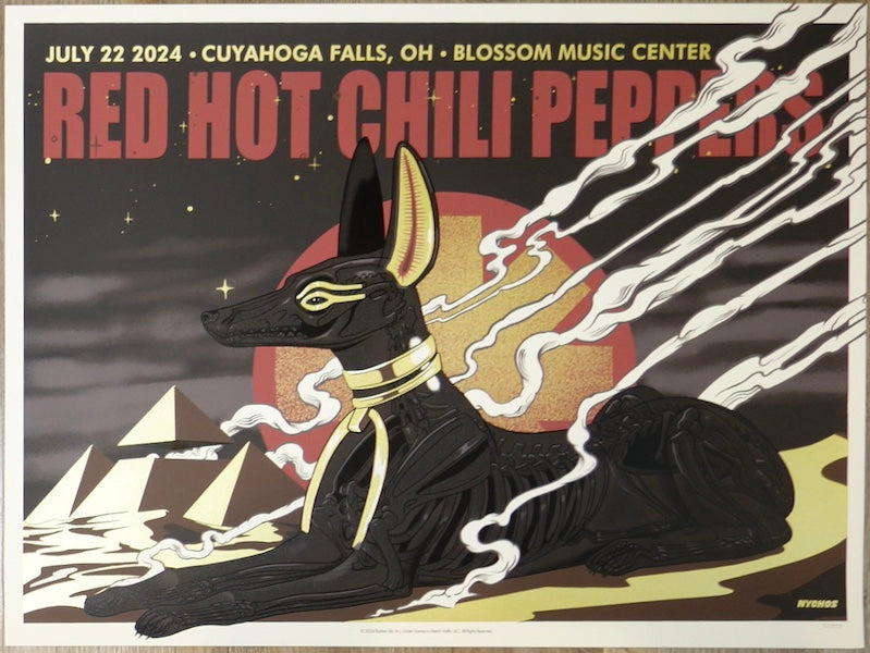 2024 Red Hot Chili Peppers - Cuyahoga Silkscreen Concert Poster by Nychos