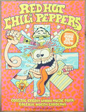 2024 Red Hot Chili Peppers - Raleigh Silkscreen Concert Poster by Burrito Breath