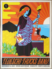 2024 Tedeschi Trucks Band - Charlotte I Silkscreen Concert Poster by Ivan Minsloff