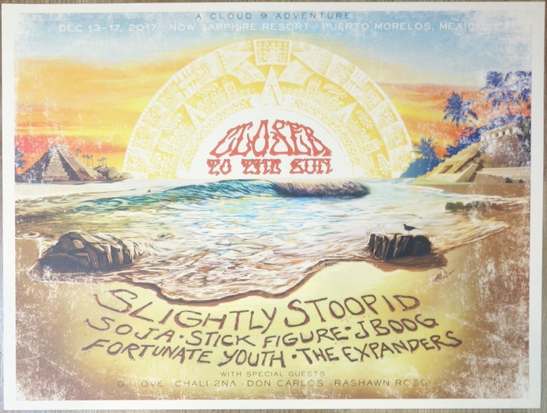 2017 Slightly Stoopid - Puerto Morelos Concert Poster by Jay Alders