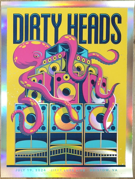 2024 Dirty Heads - Bristow Foil Variant Concert Poster by Add Noise