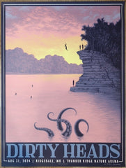 2024 Dirty Heads - Ridgedale Silkscreen Concert Poster by Justin Santora