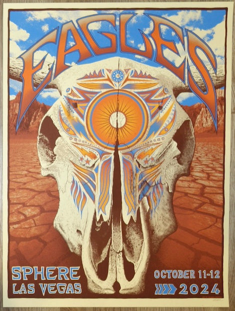 2024 The Eagles - Las Vegas I Silkscreen Concert Poster by Mishka Westell