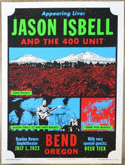 2023 Jason Isbell - Bend Silkscreen Concert Poster by Draplin Design