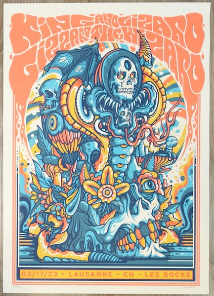 2023 King Gizzard - Lausanne Silkscreen Concert Poster by Drew Millwar ...