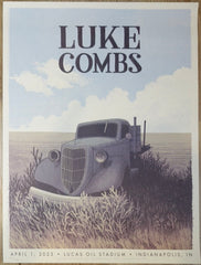 2023 Luke Combs - Indianapolis Lithograph Concert Poster by Justin Santora