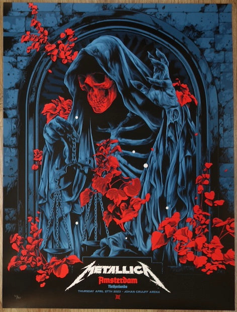 2023 Metallica - Amsterdam I Silkscreen Concert Poster by Ken Taylor