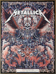 2023 Metallica - Amsterdam Silkscreen Concert Poster by Juan Ma Orozco