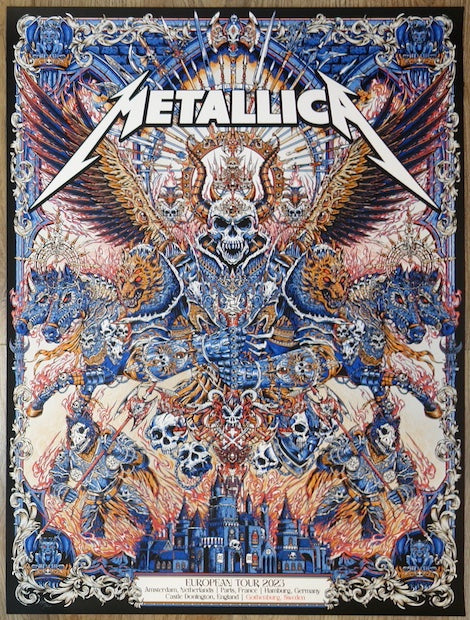 2023 Metallica - Gothenburg Silkscreen Concert Poster by Juan Ma Orozco