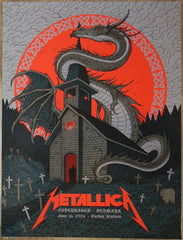 2024 Metallica - Copenhagen II Silkscreen Concert Poster by Florian Bertmer