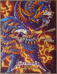 2024 Metallica - Warsaw II Silkscreen Concert Poster by Bioworkz