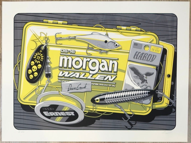 2022 Morgan Wallen - Noblesville Silkscreen Concert Poster by Charles Crisler