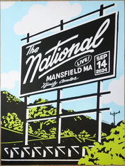 2024 The National - Mansfield Silkscreen Concert Poster by Martina Galarza