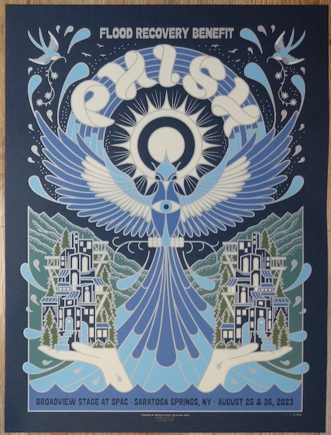 2023 Phish - SPAC Silkscreen Concert Poster by Brian Steely