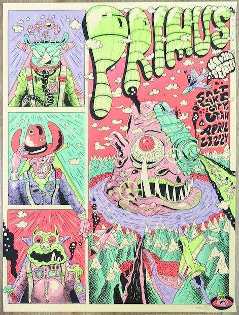 2024 Primus - Salt Lake City Silkscreen Concert Poster by Cody Carpenter