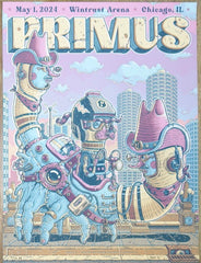 2024 Primus - Chicago Silkscreen Concert Poster by Joey D.