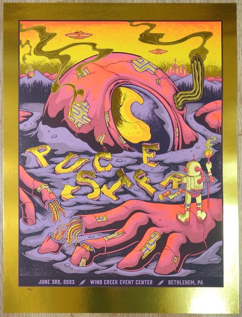 2023 Puscifer - Bethlehem Gold Foil Variant Concert Poster by Jim Mazz ...