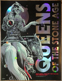 2024 Queens of the Stone Age - Auckland Foil Variant Concert Poster by Luke Preece