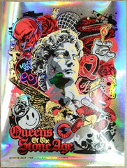 2024 Queens of the Stone Age - Brisbane I Foil Variant Concert Poster by Alex Lehours