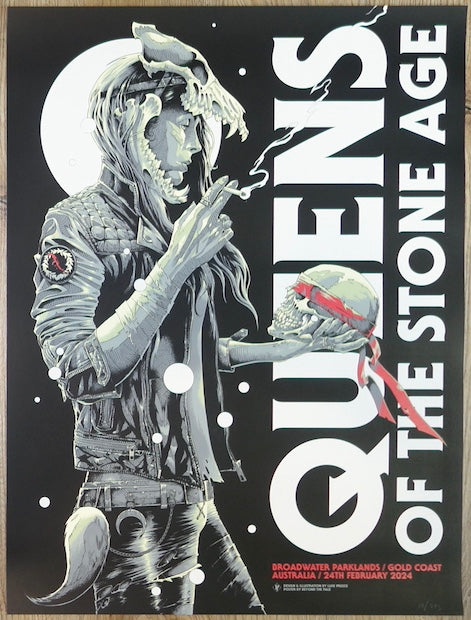 2024 Queens of the Stone Age - Gold Coast Silkscreen Concert Poster by Luke Preece