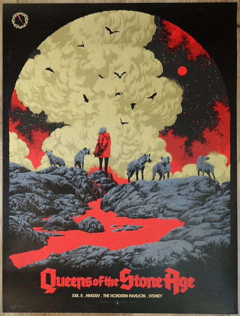 2024 Queens of the Stone Age - Sydney II Silkscreen Concert Poster by Ken Taylor