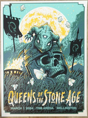 2024 Queens of the Stone Age - Wellington Silkscreen Concert Poster by Blair Sayer