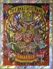 2022 Trey Anastasio - Troutdale Foil Variant Concert Poster by Guy Burwell