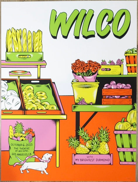 2023 Wilco - Los Angeles III Silkscreen Concert Poster by Mikaela Jane