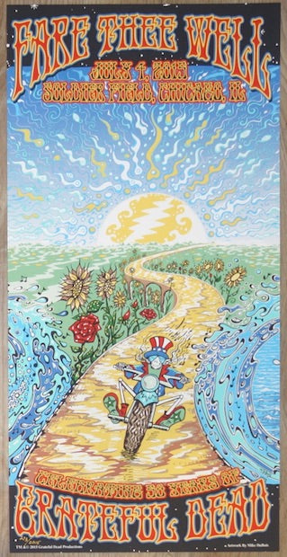 2015 Grateful Dead - Chicago II Silkscreen Concert Poster by Mike DuBois