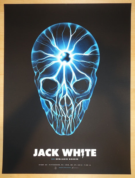 2014 Jack White - Pittsburgh Silkscreen Concert Poster by Justin Erickson