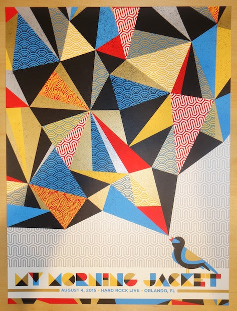 2015 My Morning Jacket - Orlando Silkscreen Concert Poster by Nate Duval