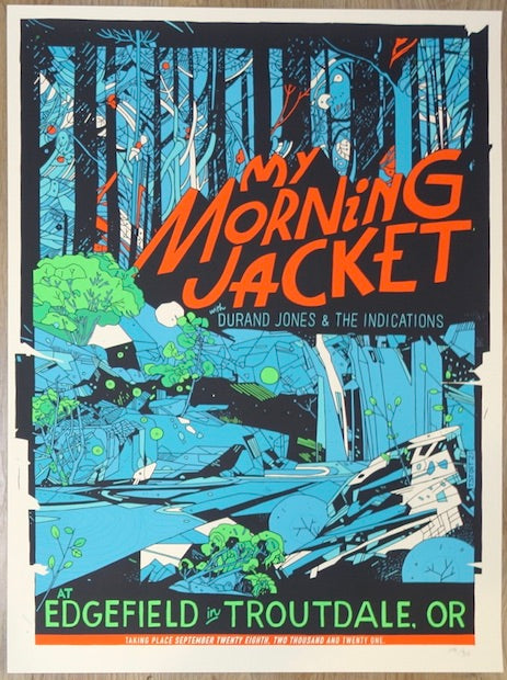 2021 My Morning Jacket - Troutdale Silkscreen Concert Poster by Tyler Stout