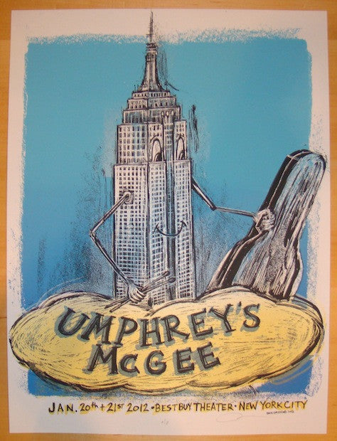 2012 Umphrey's McGee - NYC Silkscreen Concert Poster by Dan Grzeca