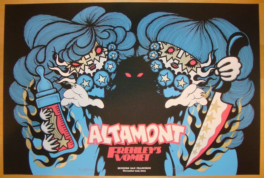 2013 Altamont - San Francisco Silkscreen Concert Poster by Forbes/Mizuno