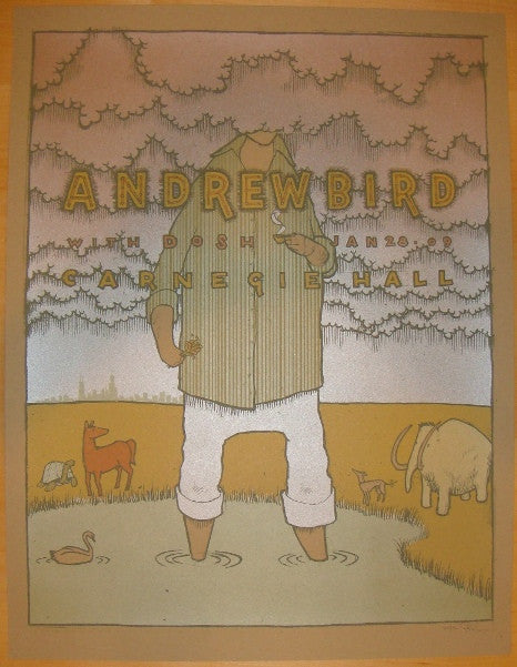 2009 Andrew Bird - NYC I Silkscreen Concert Poster by Jay Ryan