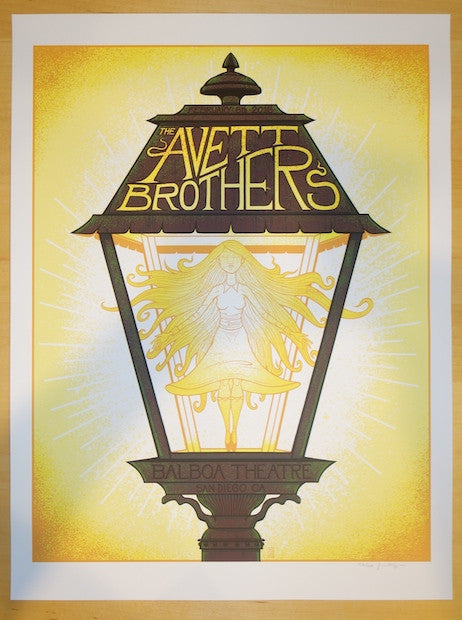 2015 The Avett Brothers San Diego Silkscreen Concert Poster by